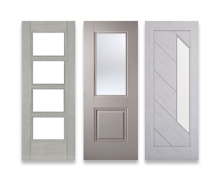 Grey Glazed Doors
