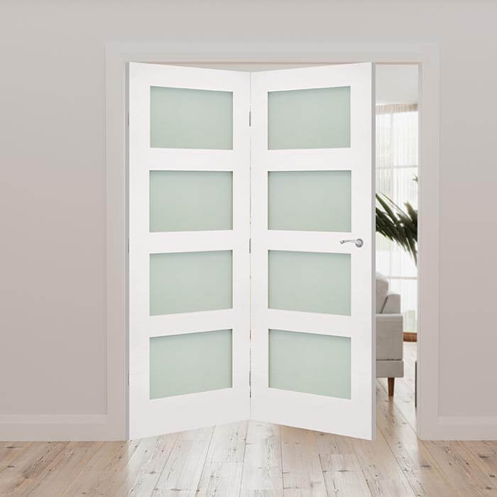Coventry Glazed White Primed Internal Bifold Door Kit