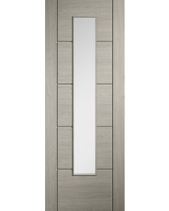 Ladder Light Grey Prefinished Laminate Glazed Door