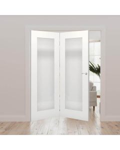 Denver Obscured Glazed White Primed Internal Door Fold Kit