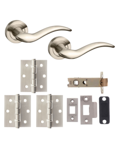 Barcelona Door Lever - Satin Nickel Pack