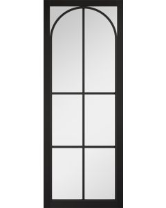 Astoria Black Prefinished Clear Glazed Door