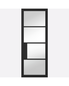 Chelsea Prefinished Black Clear Glazed Internal Door