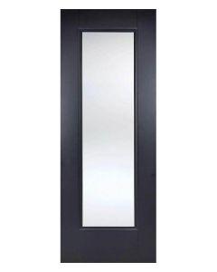 Eindhoven Black Primed 1 Panel Glazed Internal Door