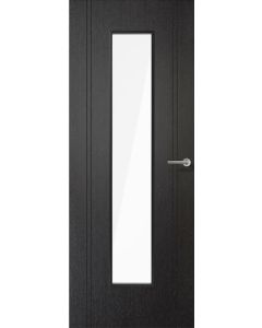 Monaco Black Clear Glazed Laminate Door