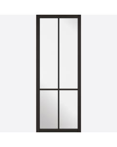 Liberty 4P Prefinished Black Clear Glazed Internal Door