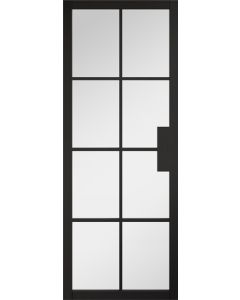 Malvern Black Prefinished Clear Glazed Door