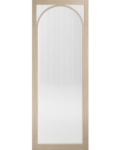 Melrose Reeded Glazed Prefinished Blonde Oak Door