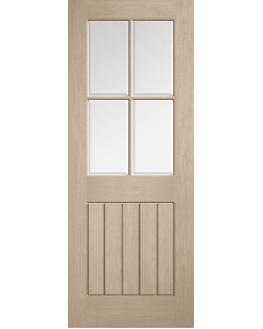 Mexicano Glazed 4L Prefinished Blonde Oak Door