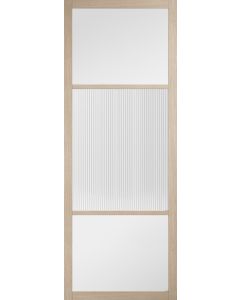 Sutton Prefinished Reeded Glazed Blonde Oak Door