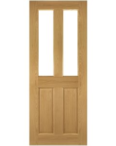 Bury Prefinished Oak Glazed FD30 FSC Fire Door - front facing