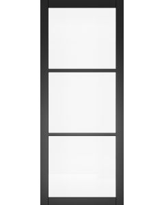 Camden Black Prefinished Clear Glazed Internal Door