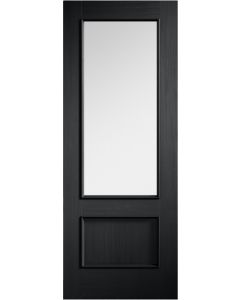 Murcia Black Prefinished Clear Glazed Door