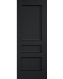 Toledo Black Prefinished 3 Panel Fire Door