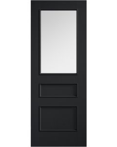 Toledo Black Prefinished Clear Glazed Door