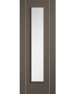 Alcaraz Chocolate Grey Prefinished Clear Glazed Door