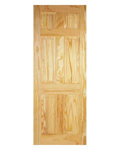 Clear Pine 6 Panel Internal Door