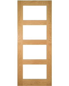Coventry Unfinished Oak Glazed FD30 Fire Door
