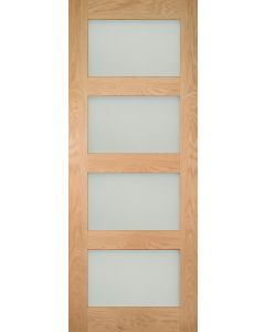 Coventry Four Panel Obsured Glazed Shaker Style Door