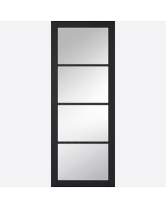 Soho 4P Dark Charcoal Clear Glazed Internal Door