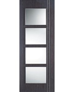 Zanzibar Ash Grey Four Lite Glazed Door