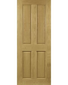 Victorian Four Panel Bury Oak Fire Door