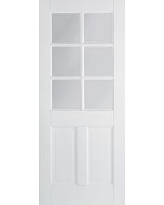 Canterbury 4 Panel Half Glazed 6L White Primed Door