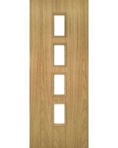 Galway Vertical Panel Glazed Oak Door