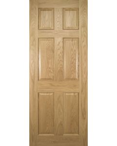 Oxford Victorian Six Panel Oak Fire Door