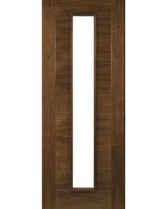 Seville Prefinished Glazed Walnut Fire Door