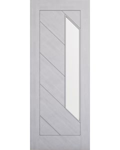 Torino Glazed Prefinished Light Grey Ash Fire Door