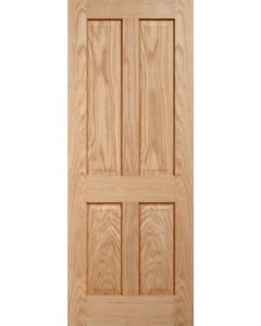 Victorian 4 Panel Veneer Oak Fire Door