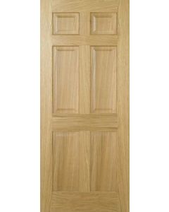 Georgian 6 Panel Veneer Oak Fire Door