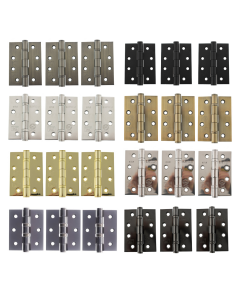 Butt Hinges Fire Rated Hinges 4" x 3" x 3mm Set of 3 various finishes