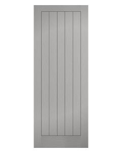 Textured Vertical 5 Panel Prefinished Grey Internal Door