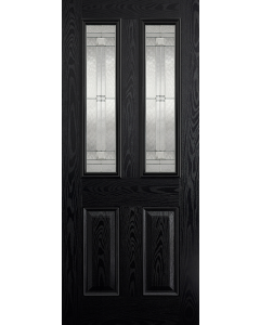 Malton Black 2L Glazed GRP External Door