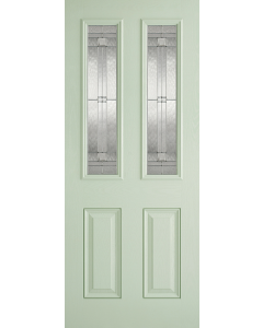 Malton Green 2L Glazed GRP External Door