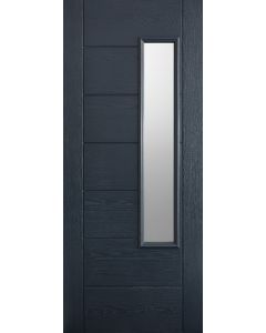 GRP Newbury Grey Glazed 1L External Door