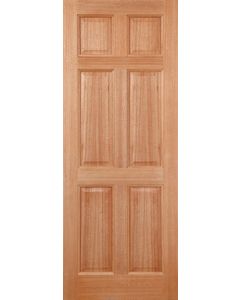 Colonial 6 Panel Hardwood Dowelled External Door