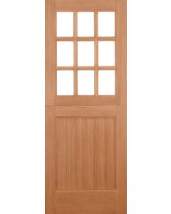 Stable Straight Top Unglazed 9L Hardwood External Door