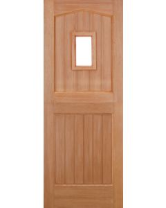 Stable 1L Clear Glazed Hardwood External Door