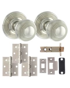Beehive Door Knob - Polished Nickel Pack