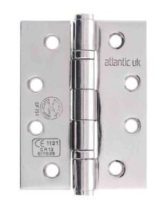 4" FD30 Rated Butt Hinge - Polished Stainless Steel