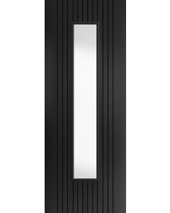 Aria Black Clear Glazed Laminated Internal Door