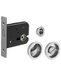 Bathroom Door Lock Pack Stainless Steel