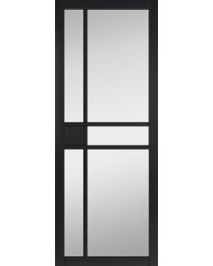 City Black Clear Glass Internal Door