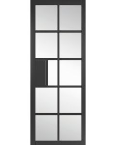 Plaza Black Clear Glass Internal Door