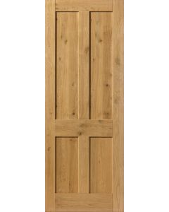 Rustic Oak 4 Panel Prefinished Internal Door