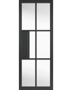 Civic Black Clear glazed Internal Door