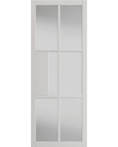 Civic White Clear glazed Internal Door
